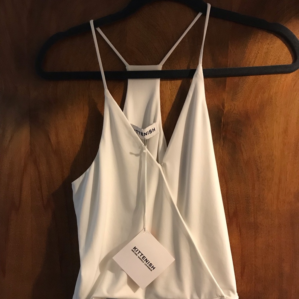 Kittenish White Bodysuit